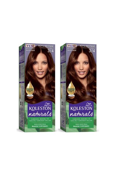 Wella Koleston Naturals Saç Boyası 3/4 Koyu Kestane 2 Adet