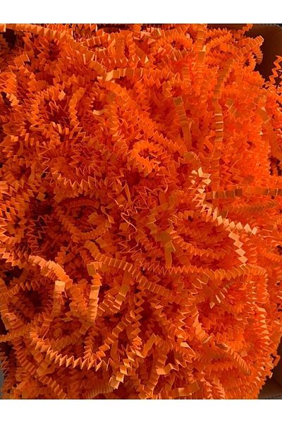 Verahed 100 Gram Orange Pelur Crop - Z Zigzag Paper, Ornamental Filling Material Orange Paper