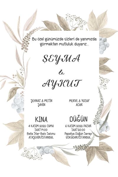 Belinay Düğün Davetiyesi 109 09 (500 ADET)