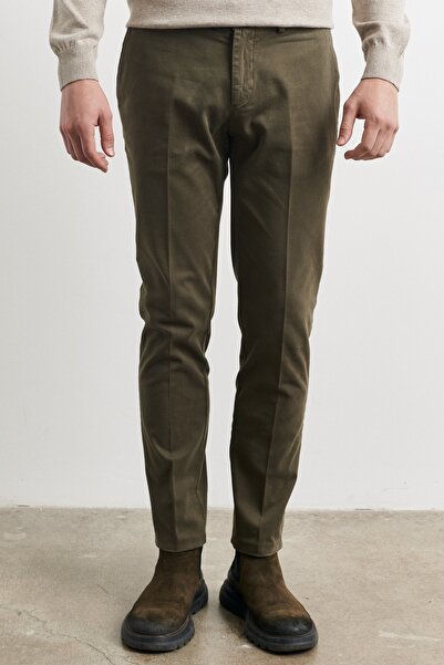 ALTINYILDIZ CLASSICS Men's Khaki Slim Fit Slim Fit Side Pocket Casual Trousers