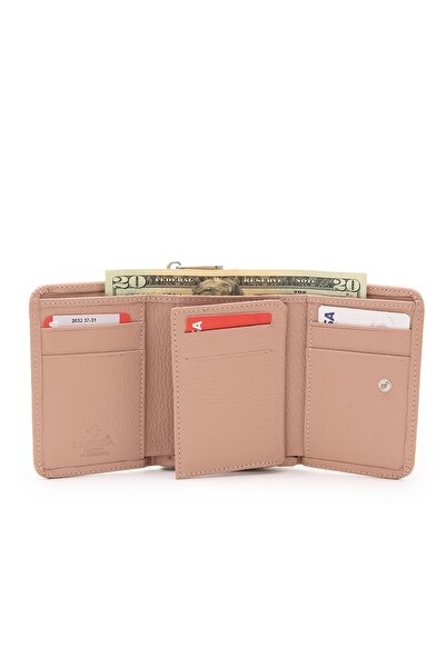 Eminsa Pudra Hakiki Deri Kadın Cüzdanı