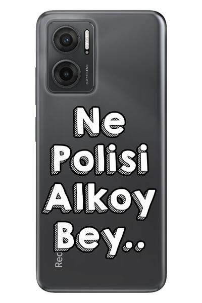 Cekuonline Ne Police for Xiaomi Redmi 10 5g Case 0.4mm Silicone Patterned