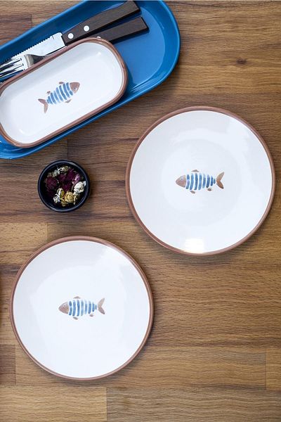 M'art Home Mediterranean 2 Pieces 17 Cm Mini Dessert-Pastry Plate