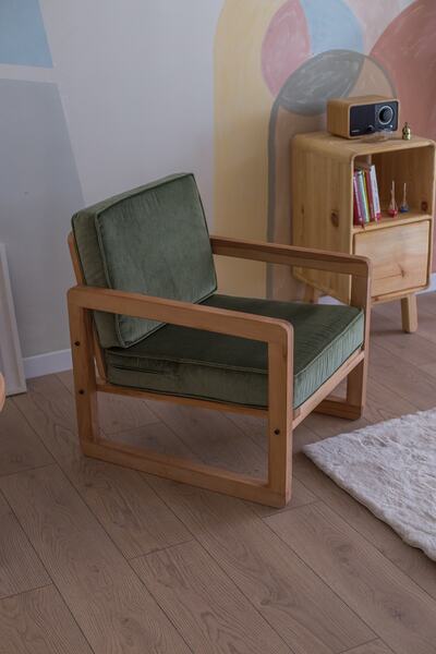 Quppa Home 'dan Masif Kayın Ağacı El Işçiliği Iskandinav Koltuk - Qp-dz-607