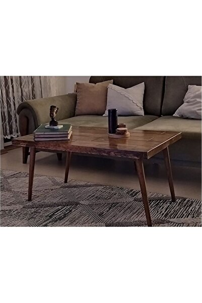 ENJOY LİFE Tasarım Masif Ağaç Konik Ayak Ahşap Orta Sehpa