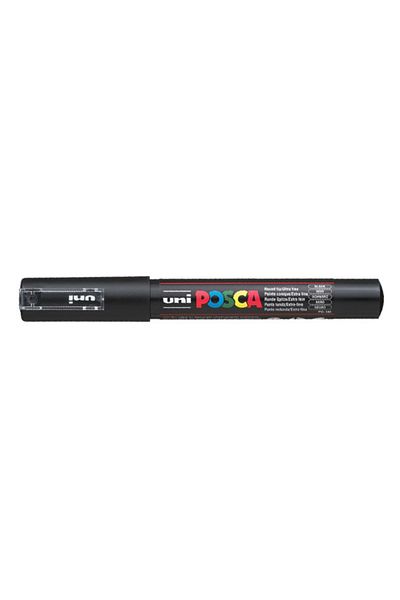 UNİ-BALL Marker Painting Posca Water Based Poster 0.7 Mm Black PC-1m (1 Pack 6 Pieces)