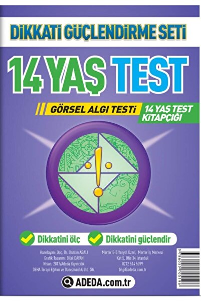 Adeda Yayınları Dikkati Güçlendirme Seti 14 Yaş Test / Osman Abalı / / 9786059705196