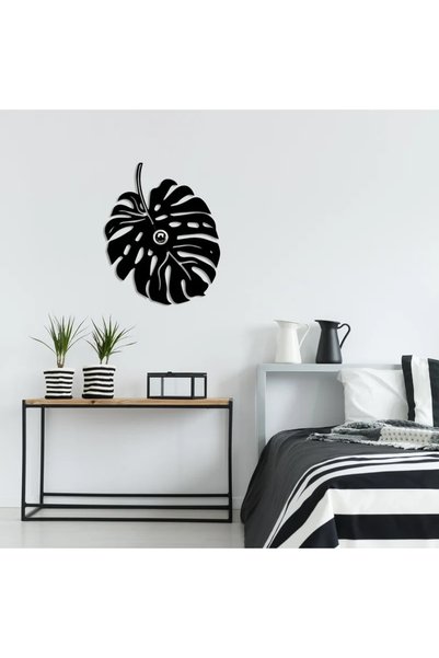 hü ma tasarım ve aksesuar Natural Wood MDF Laser Rustic Living Room Sconce Wall Decor with Fall Leaf Patterned Reflection Design
