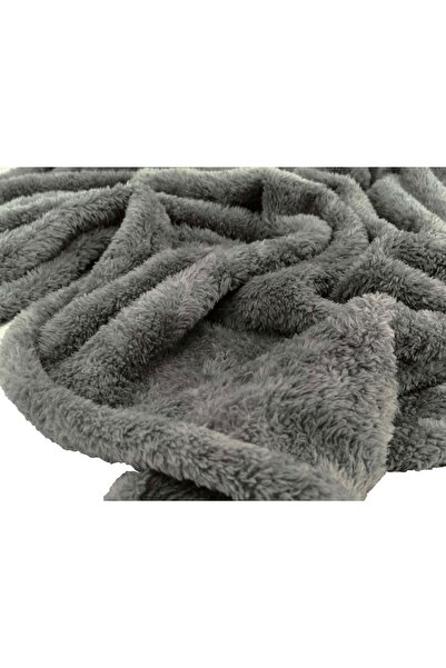 Welsoft Bebek Battaniyesi Peluş Battaniye Kedi Köpek Evcil Hayvan Battaniyesi Gri Renk 80*90 Cm