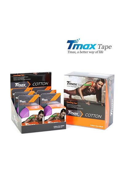 TMAX Tape Kinesio Pain Patch Purple 5 M X 5 Cm Box of 6