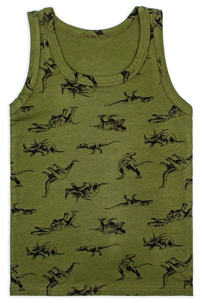 biyokids Boys' Undershirt Dinosaurs Printed Pack of 5 Mixed Color Printed Undershirt