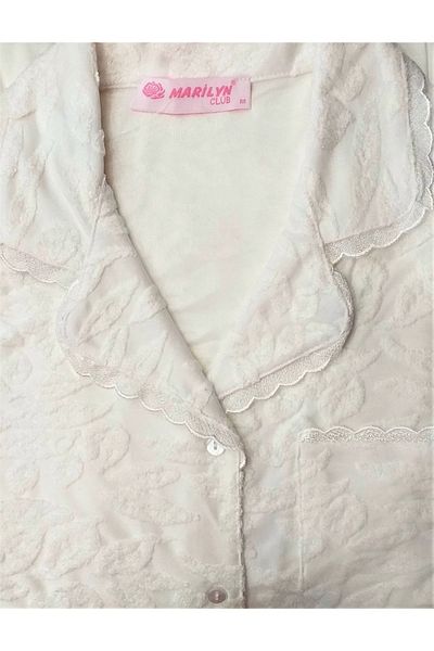 Marilyn Pijama Σετ Πιτζάμες Oversize με Κουμπιά New Season Ecru