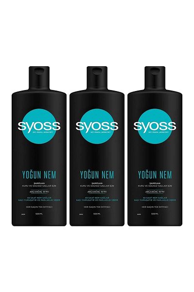 Syoss شامبو ترطيب مكثف 3 × 500 مل