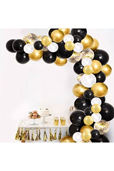 DÜVENCİ TİCARET Balloon Garland Set Metallic Gold White Gold