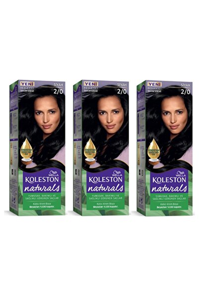 Wella Koleston Naturals Saç Boyası 2/0 Siyah 3 Adet