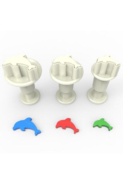 Butedo قالب كوكي صغير للأسماك (مع حاقن) - 3 عبوات