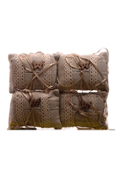 çimen Lavanta Kokulu Yastık Kesesi Kelebekli 4 Lü Set