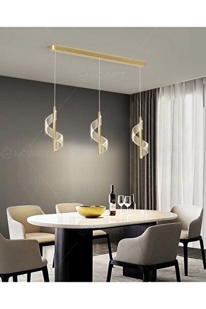 burenze Luxury Elegance Series Sarkıt Led Avize Gold Sarı