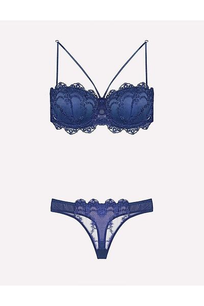 Nurteks Σετ σουτιέν με στράπλες Navy Blue - 4591