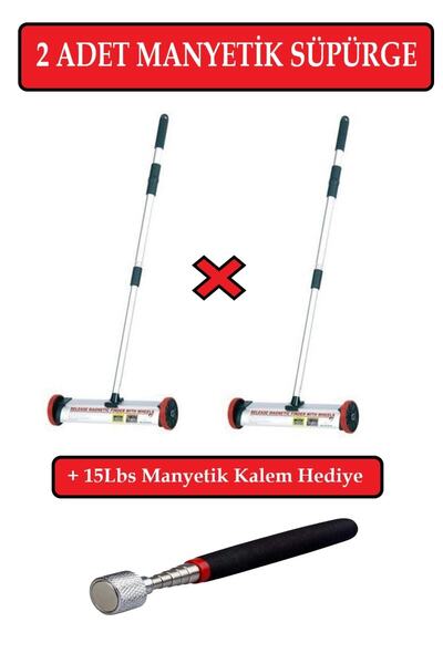 Dünya Magnet 2 Adet, Manyetik Süpürge, Mıknatıslı Metal Çivi Vida & Iğne Topl...