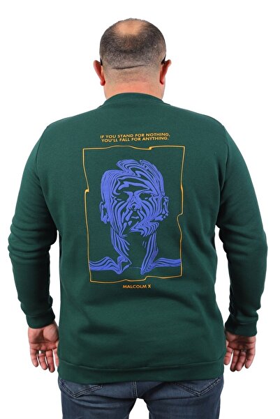 MocGrande Чоловічий світр великого розміру Malcolmx 22735 Нефті