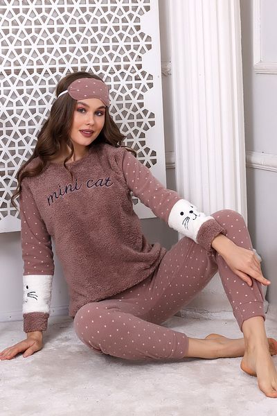 Wordex Дамски комплект пижама Fwn 3012 Plush Welsoft Polar Winter Soft