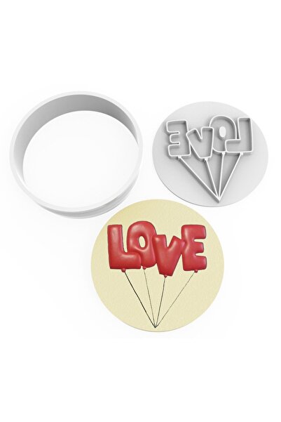 Butedo مجموعة قاطعة البسكويت والختم Love