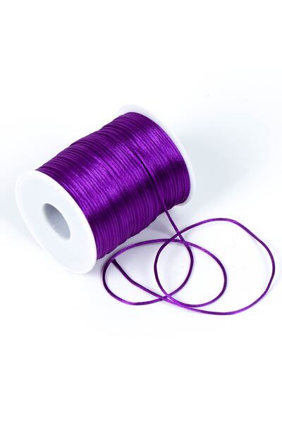 yfhobi 10 Meters - 1 Mm Flush Rope, Bracelet Rope, Rat Tail Rope, Purple Color, Jewelry Rope