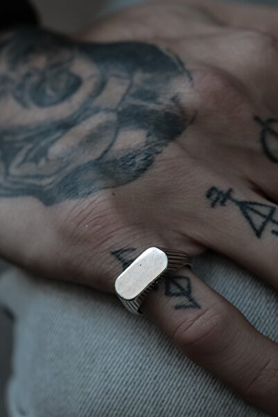 CAPO by Aytaç Yamaç Geometrik Serçe Parmak Mühür Yüzük Ayarlanabilir Eskitme ...