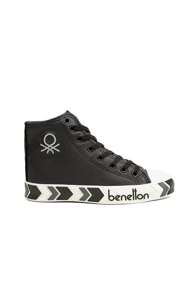 Benetton ® |   Bn-30721 - 3374 Negru Alb - Pantofi sport dama