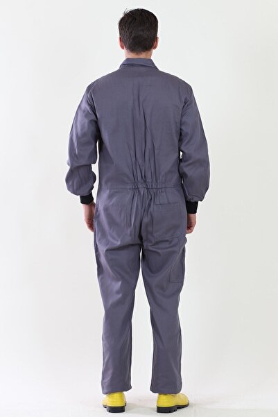 ModaCanel Erkek Gri Işçi Tulumu Mdtlm001020