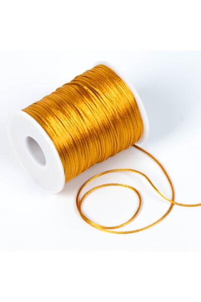 yfhobi 10 Meters - 1 Mm Flush Rope, Bracelet Rope, Rat Tail Rope, Mustard Color, Jewelry Rope