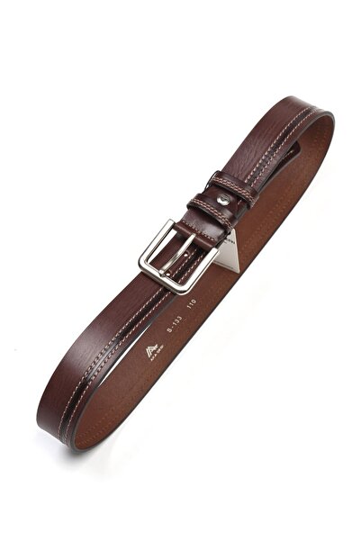 Aka Brown Genuine Leather Sports Men's Belt - S133