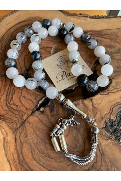 parze doğaltaş Rutilli Quartz Tesbih