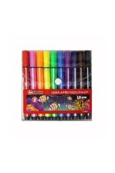Fix Jumbo Keçeli Üçgen Boya Kalemi 10 Renk