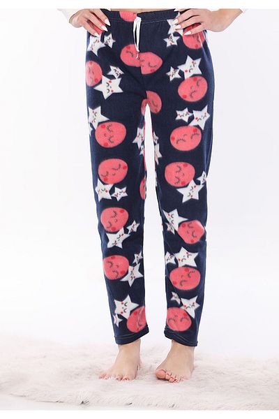 Ladytime Pocketless Winter Fleece Women's Pajama Bottoms Single Bottom Je29
