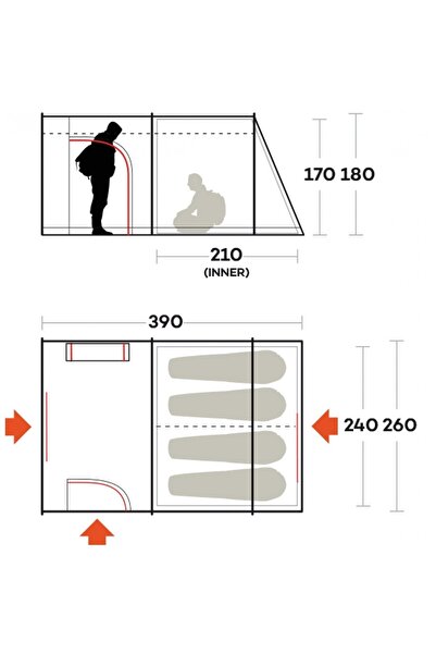 Ferrino Fenix 4 Kişilik Aile Çadırı
