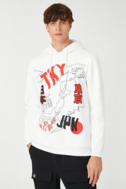 Koton Erkek Ekru Sweatshirt 3WAM70113MK