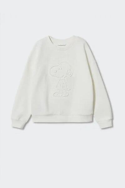 Pink Hippo Kids Unisex Βαμβακερό φούτερ με ανάγλυφο Snoopy