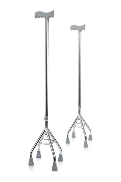 Ankaflex Alüminyum 4 Dört Ayaklı Tetrapod Medikal Denge Bastonu Uzunluk Ayarlı 4