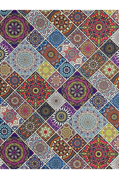 Enesar Home Patchwork Desen Dijital Baskı Döşemelik Kumaş