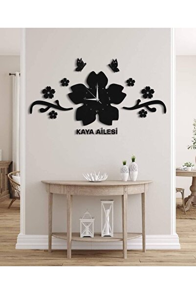 PLANET STORE Ahşap Yaprak Model Tablo Ve Duvar Saati