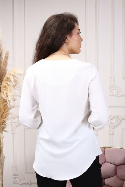 Ayhanlar Collection Bluză de damă ecru