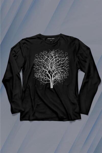 Kendim Seçtim Drvena vilinska grana crtež majica dugih rukava Štampano T-shirt