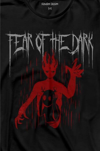 Kendim Seçtim Fear Of The Dark Dark Gothic Urban Street Wear Tricou cu mânecă lungă Tricou imprimat