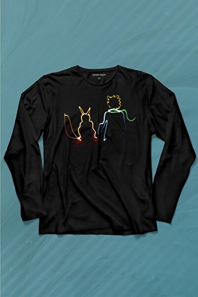 Kendim Seçtim Majica dugih rukava sa temom crteža Malog Princa Štampano T-shirt