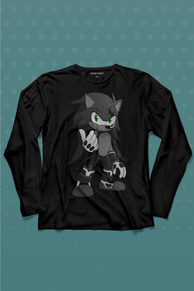 Kendim Seçtim Tricou cu mânecă lungă Sonic Boom Hedgehog Tricou imprimat