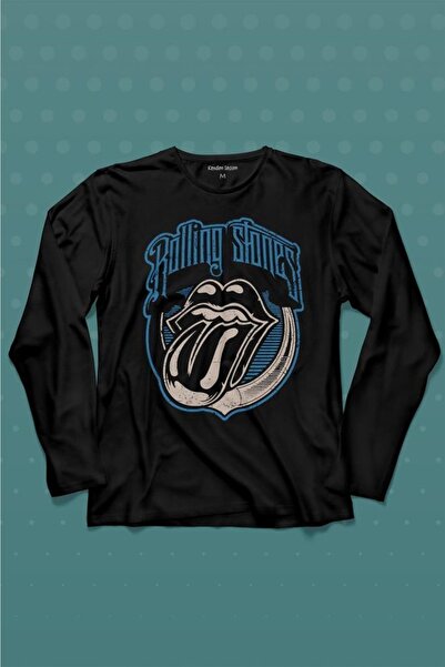 Kendim Seçtim Rolling Stones Rock Retro 70-ih 80-ih Muzika Majica sa dugim ru...