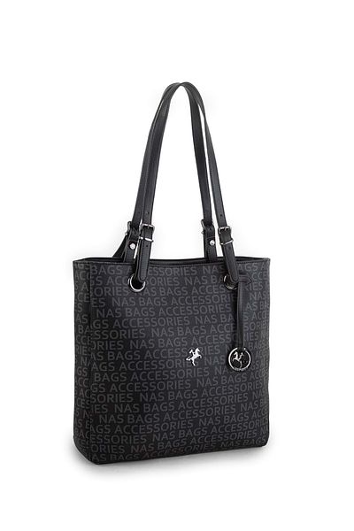 By Hakan Nas Bag-1272 Written Geantă de umăr pentru damă Geantă Crossbody neagră
