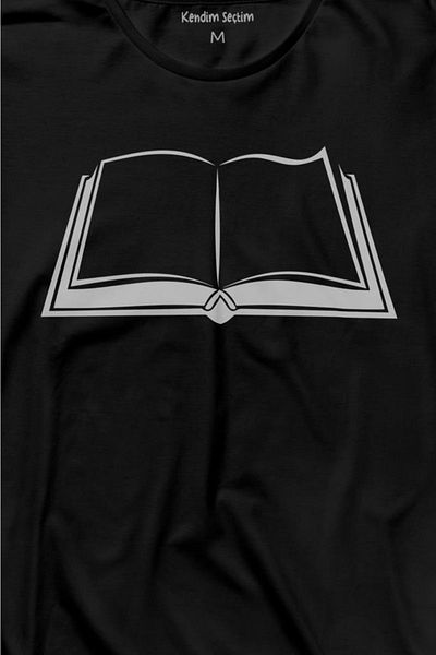 Kendim Seçtim Pagina Carte Deschisă Literatură Roman Poezie Poet Bărbat Tricou cu mânecă lungă Tricou imprimat